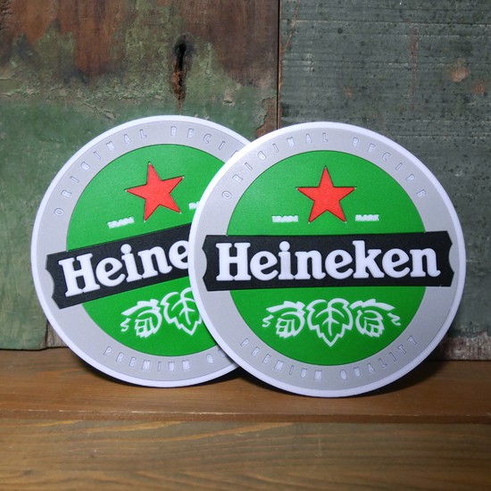 ハイネケン ラバーコースター 2枚セット Heineken　アメリカン雑貨