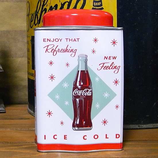 コカコーラ キャニスター缶 小物入れ　アメリカン雑貨