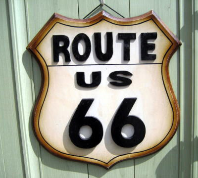 ルート66 木製 サインボード アンティーク インテリア アメリカン雑貨