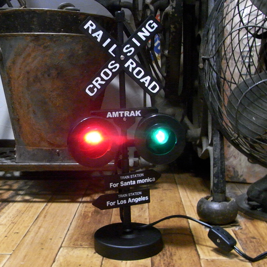 レイルロードサイン 信号機 ネオンサイン　アメリカン雑貨